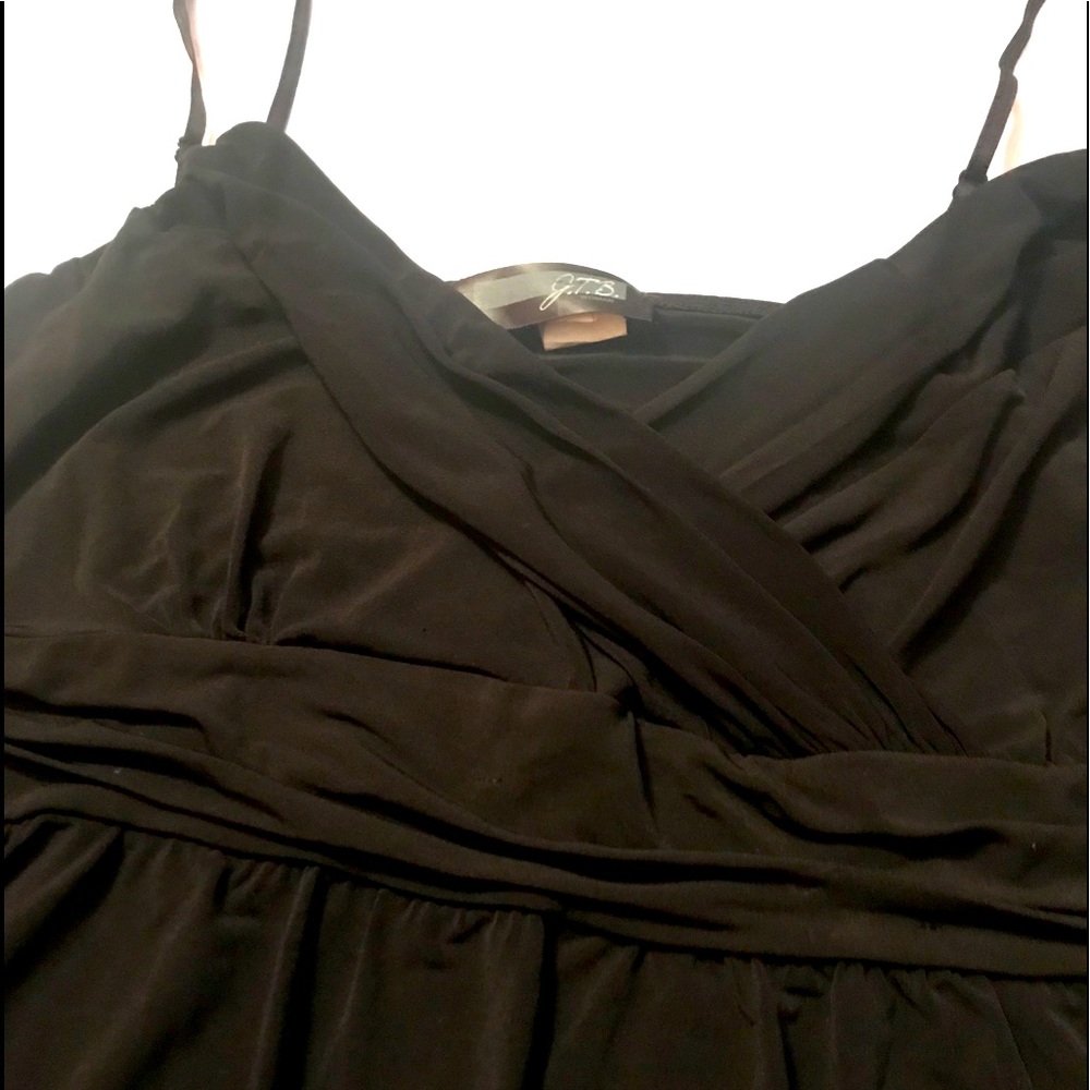 💖Black Blouse plus size Spaghetti Strap J.T.B Wom